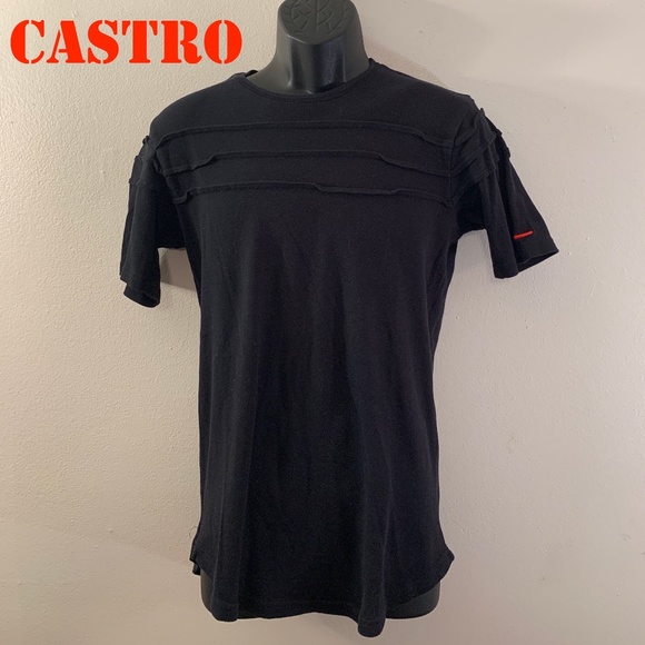 Castro Pleated T Shirt Small Cotton Gently worn - Picture 1 of 3
